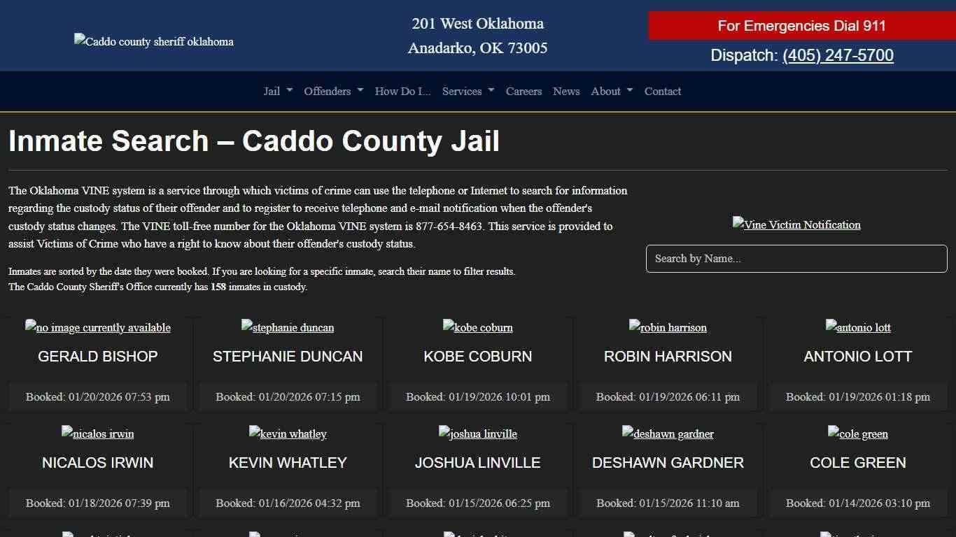 Inmate Search | Caddo County Sheriff's Office